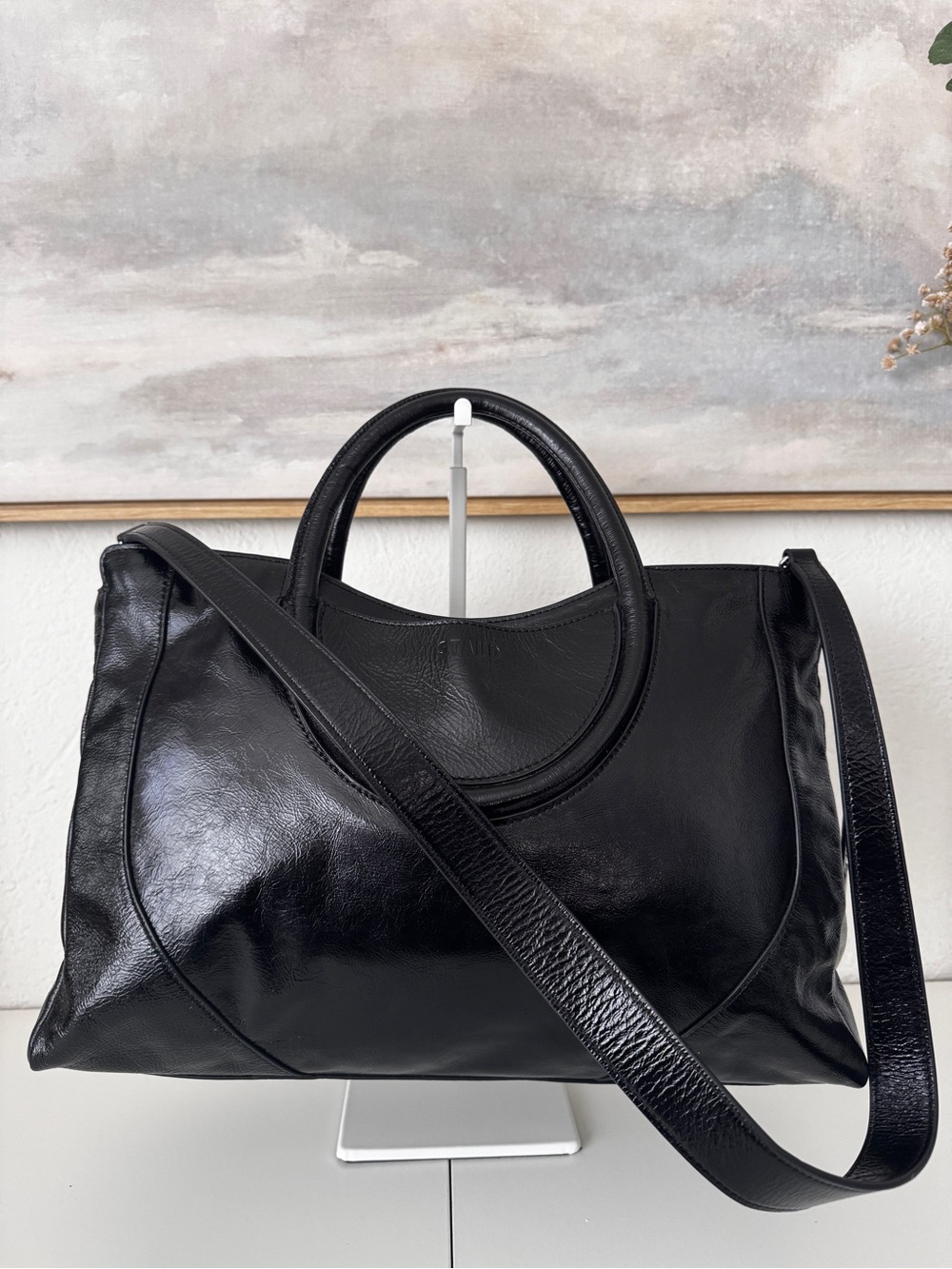 STAUD MAUDE SATCHEL BLACK